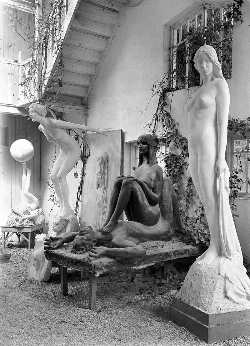 View from Axel Ebbe's own studio in Hököpinge. Photographer: Otto Ohm.