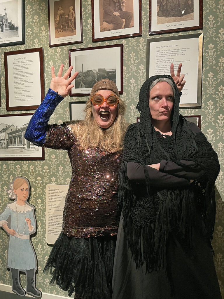 Albäcksfrun och Syster Gya på Trelleborgs Museum