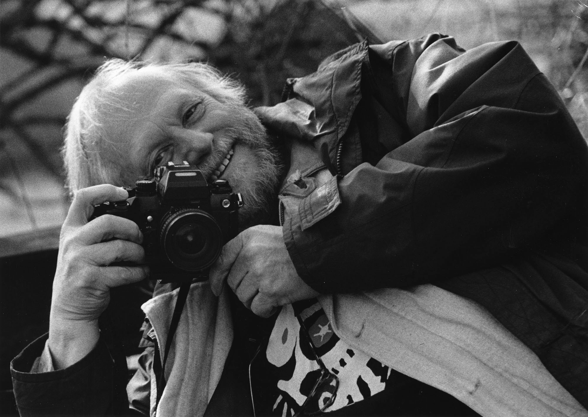 Svartvitt självporträtt av Jan Troell